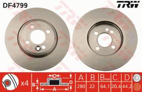 TRW DF4799 - JGO DISCOS DE FRENO