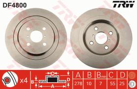 TRW DF4800 - JGO DISCOS DE FRENO