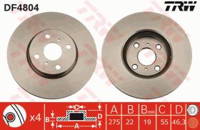 TRW DF4804 - JGO DISCOS DE FRENO