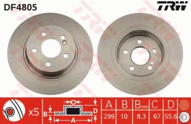 TRW DF4805 - JGO DISCOS DE FRENO