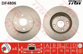 TRW DF4806 - JGO DISCOS DE FRENO