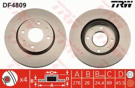 TRW DF4809 - JGO DISCOS DE FRENO