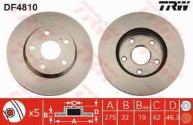 TRW DF4810 - JGO DISCOS DE FRENO