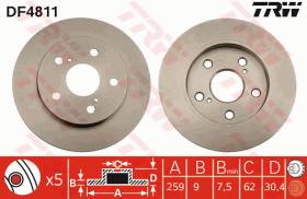 TRW DF4811 - JGO DISCOS DE FRENO