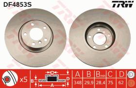 TRW DF4853S - DISCO DE FRENO