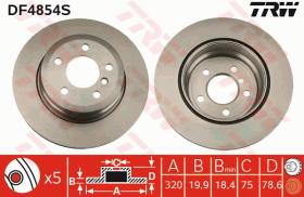 TRW DF4854S - DISCO DE FRENO