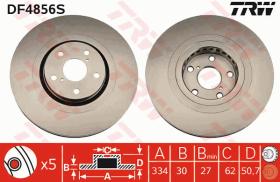 TRW DF4856S - DISCO DE FRENO DEL. DERECHO