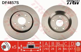 TRW DF4857S - DISCO DE FRENO