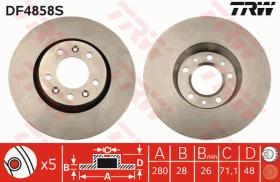 TRW DF4858S - DISCO DE FRENO