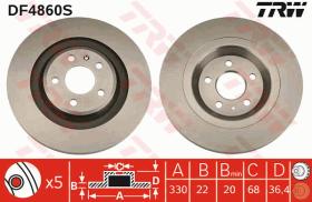 TRW DF4860S - DISCO DE FRENO