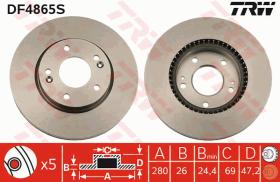 TRW DF4865S - DISCO FRENO