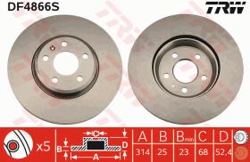 TRW DF4866S - DISCO DE FRENO