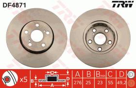 TRW DF4871 - JGO DISCOS DE FRENO