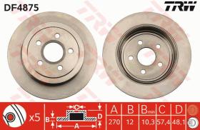 TRW DF4875 - JGO DISCOS DE FRENO