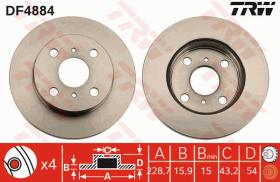 TRW DF4884 - JGO DISCOS DE FRENO