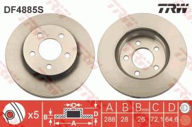 TRW DF4885S - DISCO DE FRENO