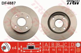 TRW DF4887 - JGO DISCOS DE FRENO