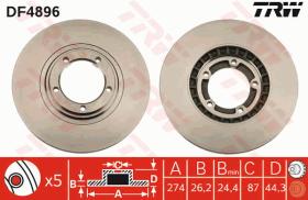 TRW DF4896 - JGO DISCOS DE FRENO