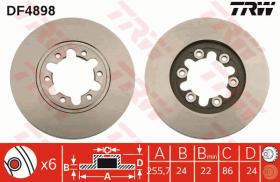 TRW DF4898 - JGO DISCOS DE FRENO