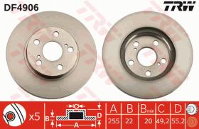 TRW DF4906 - JGO DISCOS DE FRENO