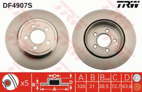 TRW DF4907S - DISCO DE FRENO