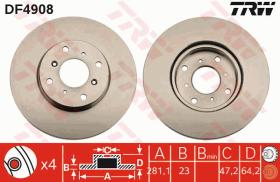 TRW DF4908 - JGO DISCOS DE FRENO