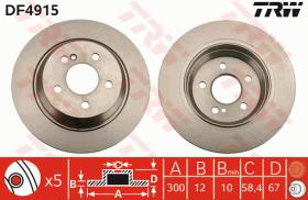 TRW DF4915 - JGO DISCOS DE FRENO