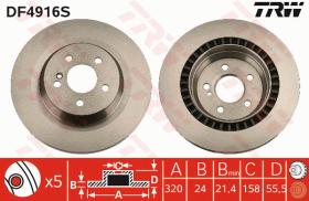 TRW DF4916S - DISCO DE FRENO