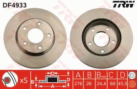 TRW DF4933 - JGO DISCOS DE FRENO