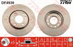 TRW DF4936 - JGO DISCOS DE FRENO