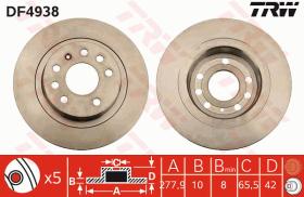 TRW DF4938 - JGO DISCOS DE FRENO