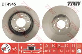 TRW DF4945 - JGO DISCOS DE FRENO