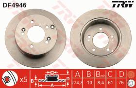 TRW DF4946 - JGO DISCOS DE FRENO