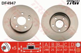 TRW DF4947 - JGO DISCOS DE FRENO