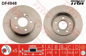 TRW DF4948 - JGO DISCOS DE FRENO