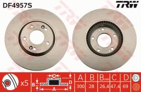 TRW DF4957S - DISCO DE FRENO