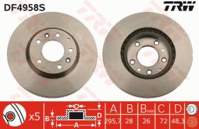 TRW DF4958S - DISCO DE FRENO