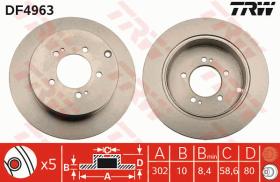 TRW DF4963 - JGO DISCOS DE FRENO