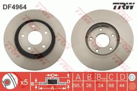 TRW DF4964 - JGO DISCOS DE FRENO