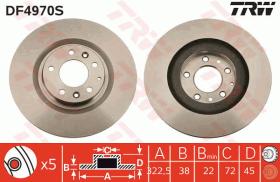 TRW DF4970S - DISCO DE FRENO