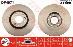 TRW DF4971 - JGO DISCOS DE FRENO