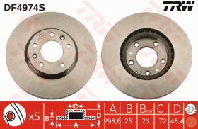 TRW DF4974S - DISCO DE FRENO