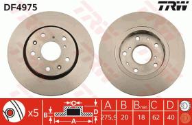 TRW DF4975 - JGO DISCOS FRENO