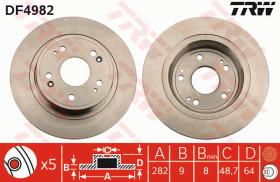 TRW DF4982 - JGO DISCOS DE FRENO