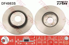 TRW DF4983S - DISCO DE FRENO