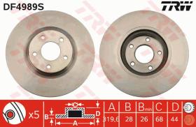 TRW DF4989S - DISCO DE FRENO