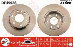TRW DF4992S - DISCO DE FRENO
