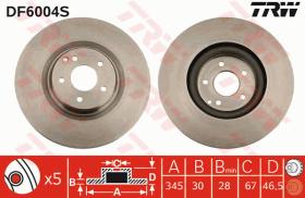 TRW DF6004S - DISCO DE FRENO