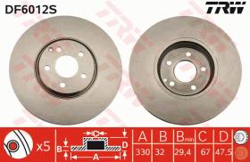 TRW DF6012S - DISCO DE FRENO