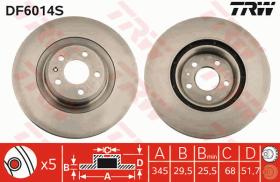 TRW DF6014S - DISCO DE FRENO